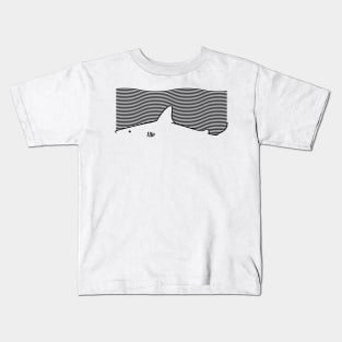 Minimal Line Drawing Simple Unique Shark Fin Gift Kids T-Shirt